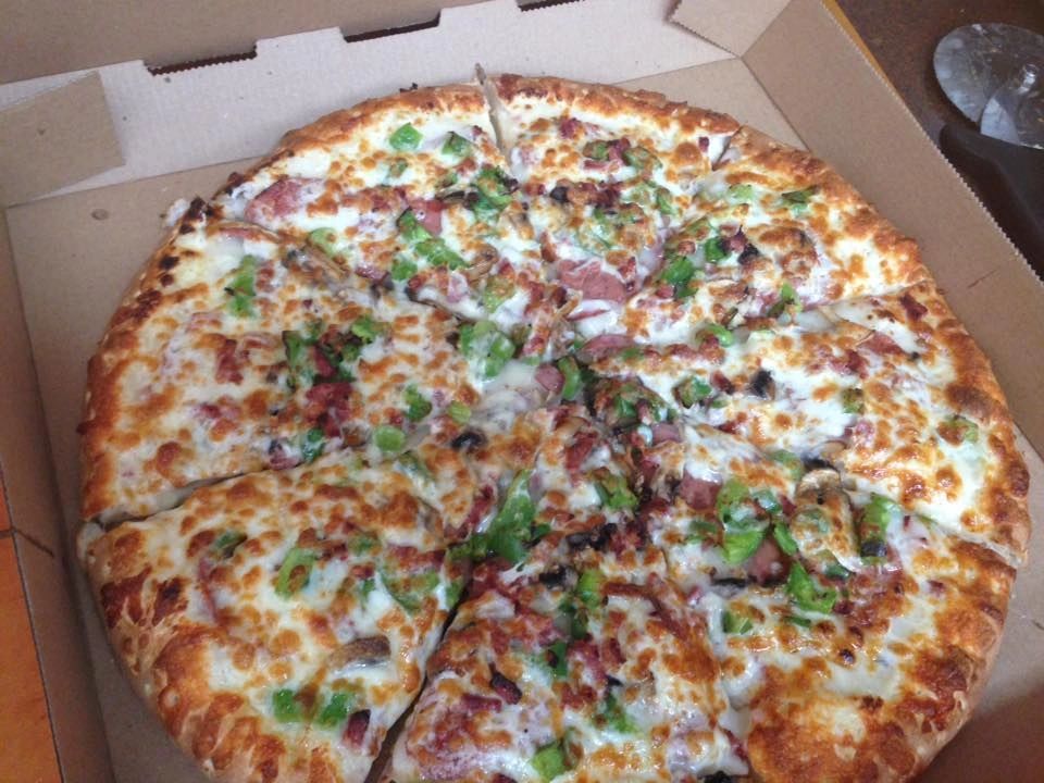 A boxed Dillo's pizza ready to go out for a pizza day